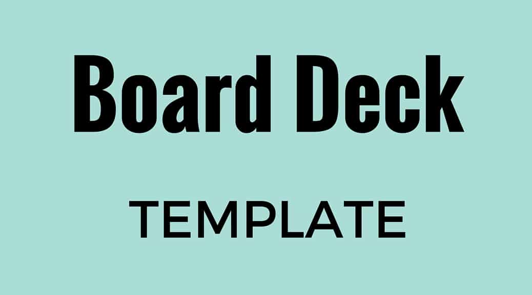 Board deck template
