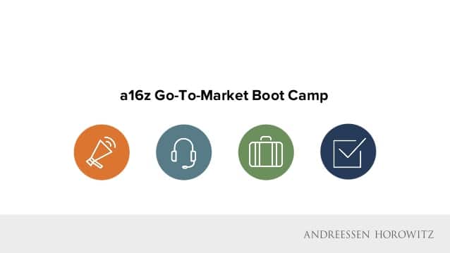 Go to market startup bootcamp