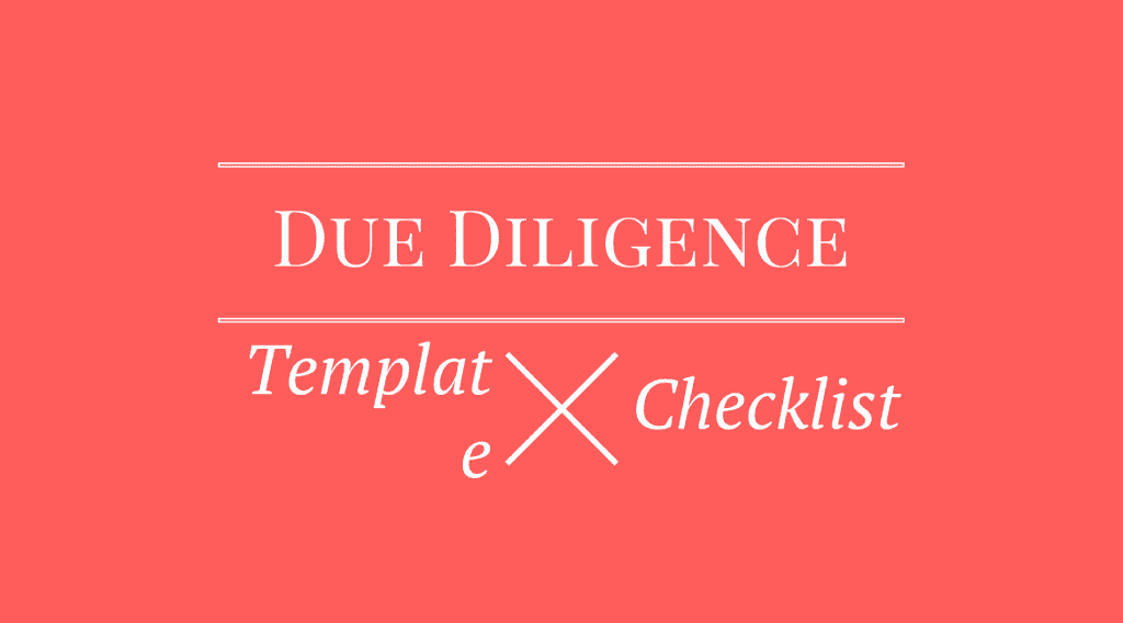 Due diligence checklist template startup venture capital fundraise