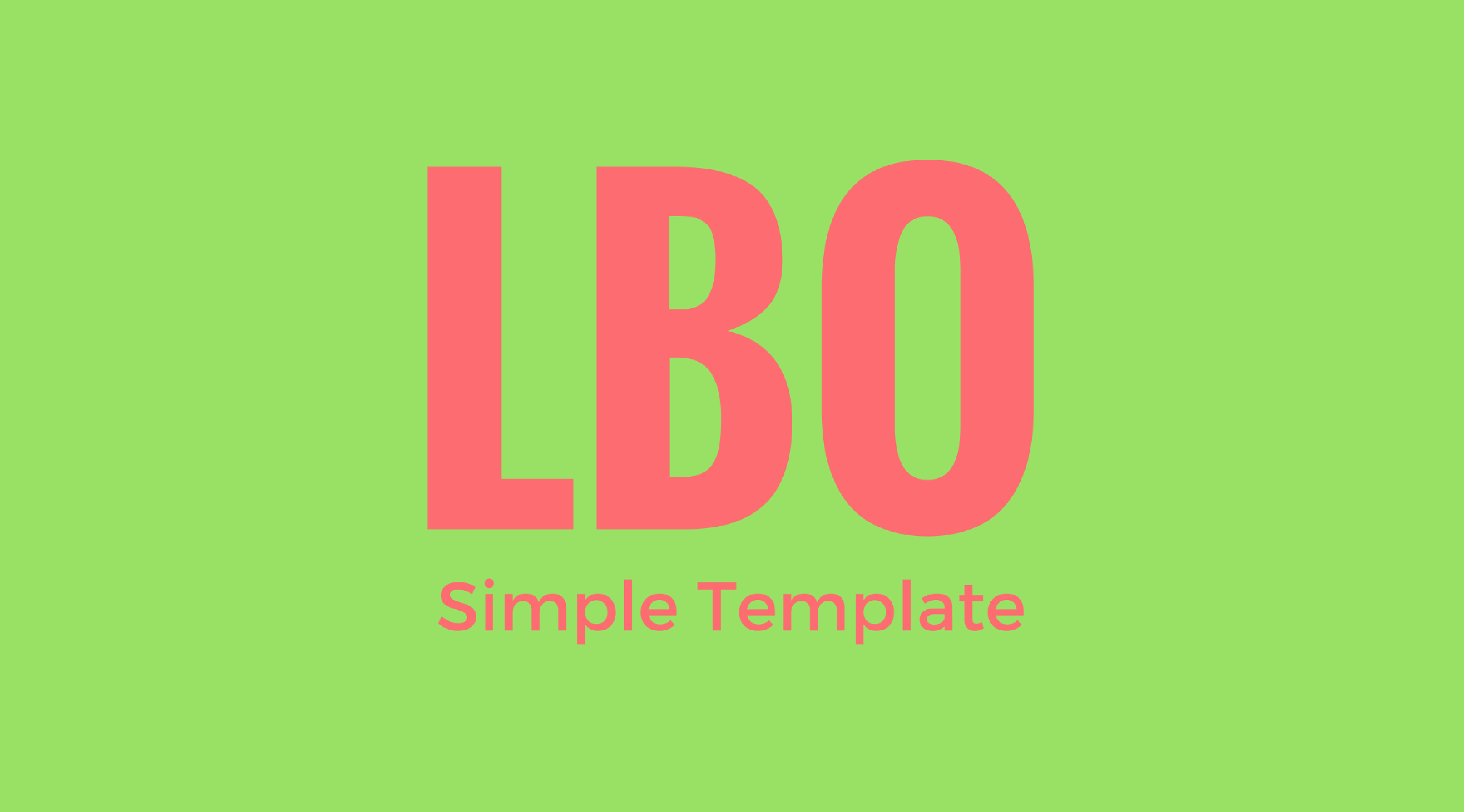 LBO Template excel model