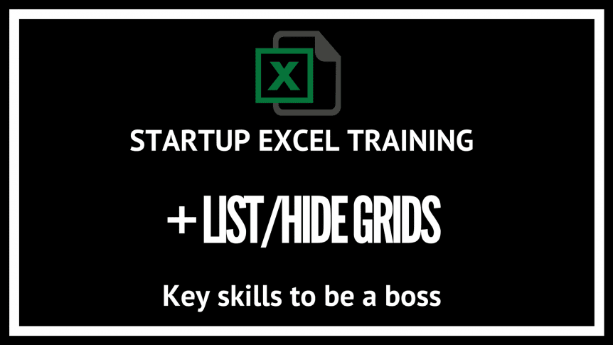 1 EXCEL training- Create a list and hide grids