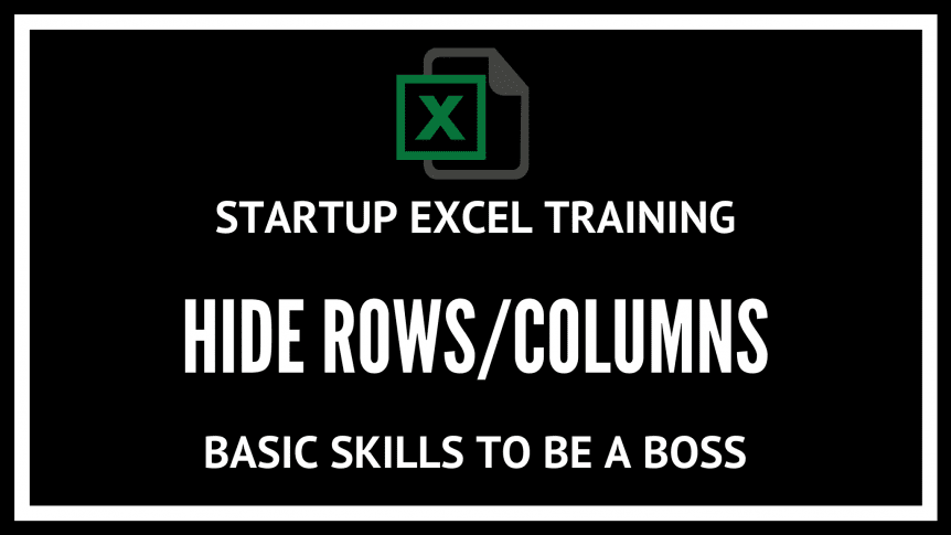 2 EXCEL training- Hiding rows and columns
