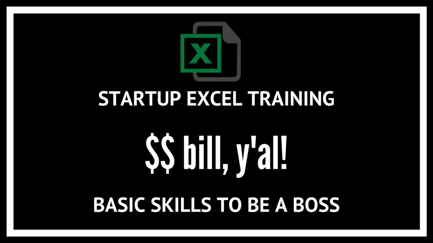 EXCEL training- $$$