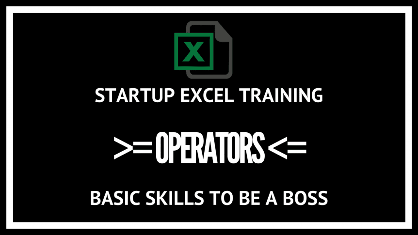EXCEL training- Operators