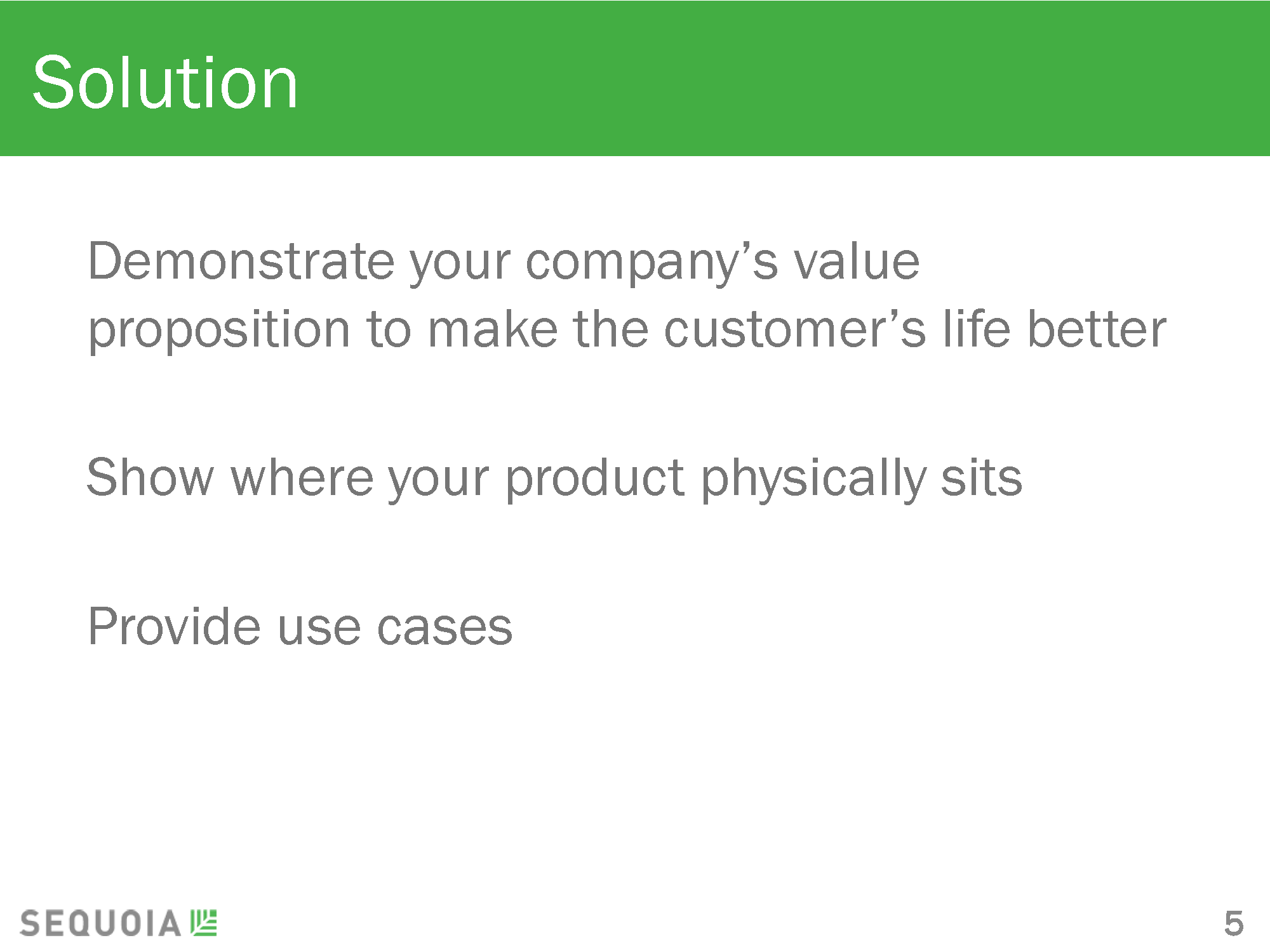 Sequoia Capital Pitch Deck solution