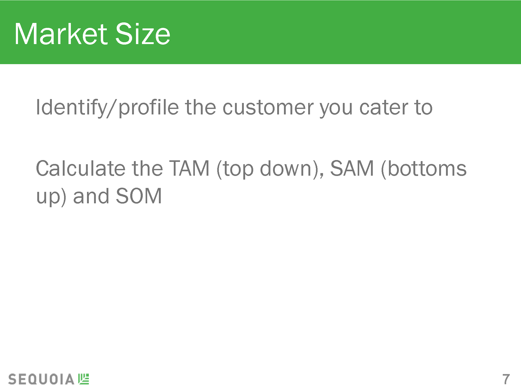 market size Sequoia Capital Pitch Deck