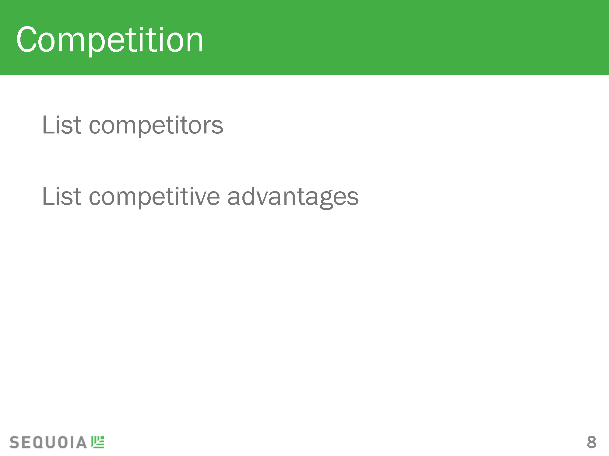 Sequoia Capital Pitch Deck competition