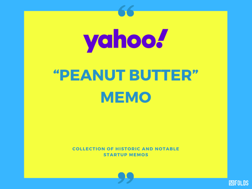 yahoo Peanut Butter memo