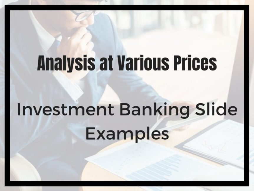 analysis at various prices