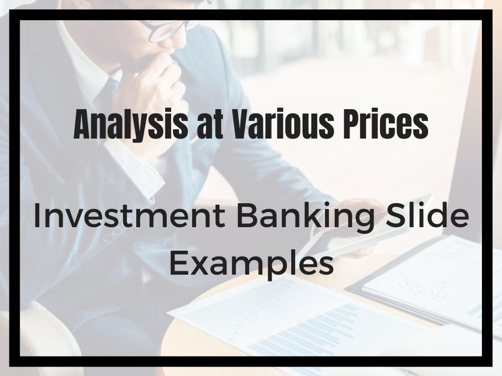 analysis at various prices